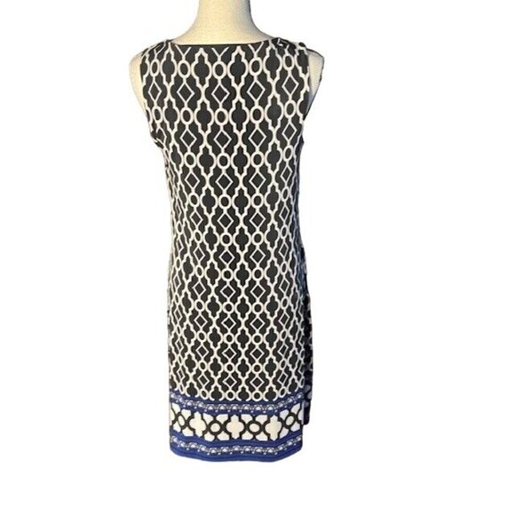 INC International Concepts Dress Black and White Size Medium w/Blue - Picture 2 of 5